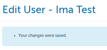 "Your changes were saved." message